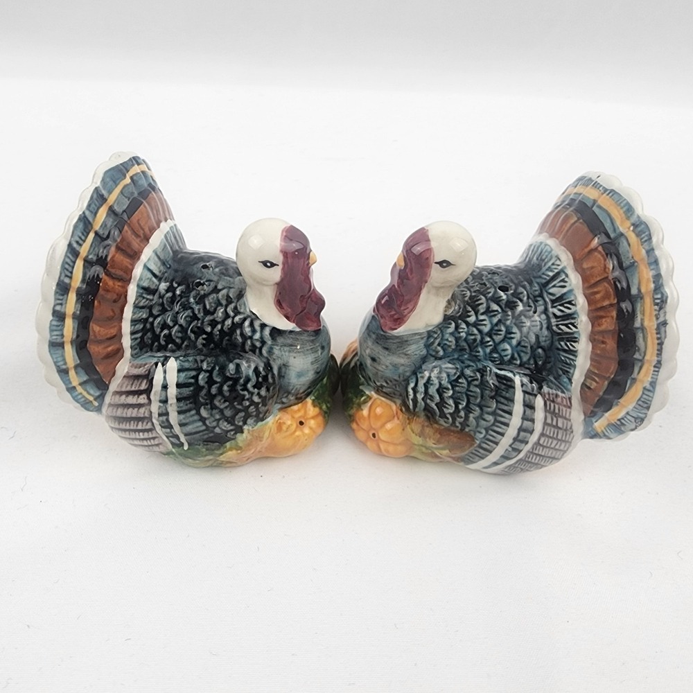 Bella Casa By Ganz Turkey Salt & Pepper Shakers Thanksgiving Fall Feast Goble - Picture 6 of 7